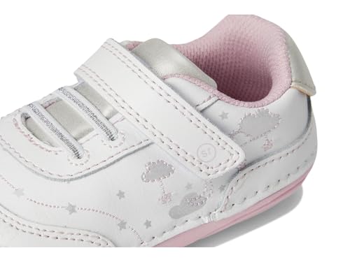 Stride Rite girls Sm Adalyn Sneaker, White/ Silver, 4.5 Toddler US by Stride Rite - Image 7