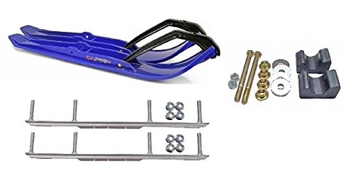 C&A Pro Blue XPT Snowmobile Skis Kit for Arctic Cat 2009-