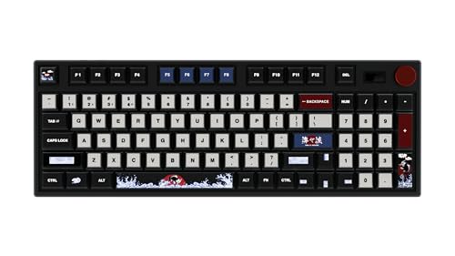 INLAND MK Pro V3 Ocean Wireless Mechanical Keyboard, 95% Layout VIA Custom Keyboard, IPS Display PBT Keycaps Hot Swappable Huano Brown Switches RGB Backlit 2.4GHz/USB-C/BT5.0 Gaming Keyboard
