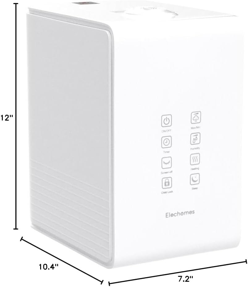 Dimensions of the Elechomes SH8820 Humidifier