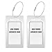 WeBravery Luggage Tags Metal Suitcase Tags Travel Bag ID Identifier Luggage Tag (Silver 2-Pack)