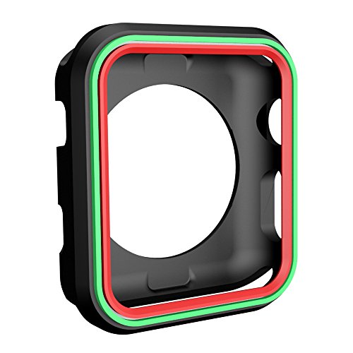 Awinner Colorful Case For Apple Watch 42Mm,Shock-Proof And Shatter-Resistant Protective Iwatch Silicone Case For Apple Watch Series 3,Series 2,Series 1, Nike+,Sport,Edition (12-Colour) #TOP4