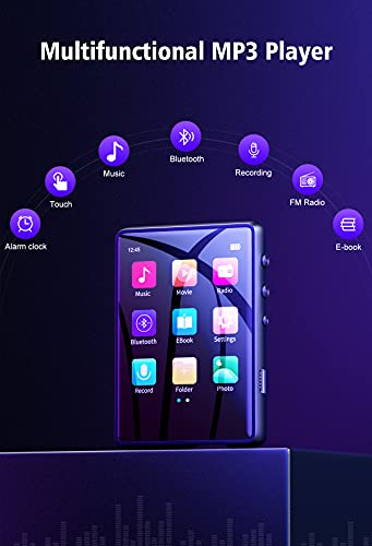 32Gb Mp3 Player, Mechen Portable Digital Music Player With Bluetooth 5.0 Fm Radio, Recording, 2.4" Screen, Hifi Lossless Sound, Support Up To 128Gb #TOP1