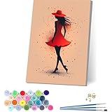 女性 ペイントバイナンバー 大人用 セクシー 数字油絵 DIY油絵キャンバス 手作り絵画 塗り絵 数字 ブラシとアクリル絵の具が入 数字塗り絵 ウォールアート ホームデコレーション用 誕生日プレゼント女性 50x65cm 1-7158