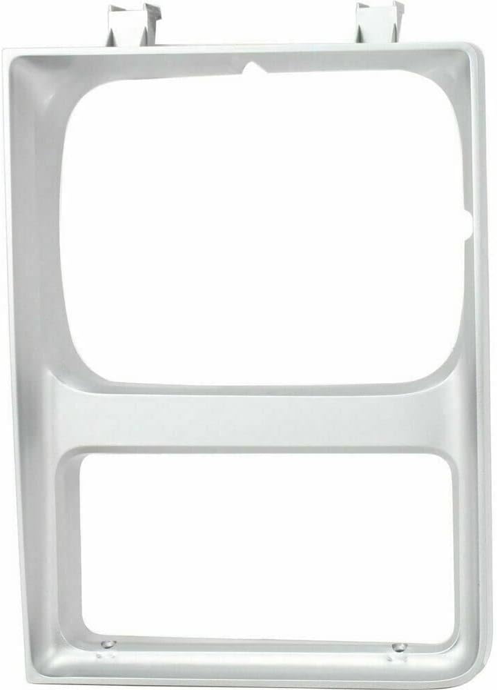 I-MATCH AUTO PARTS Front Left Driver Side Headlight Door Grille Trim Bezel Molding Silver Chrome Textured Plastic For 1985 86 87 1988 Chevrolet GMC Blazer Jimmy Suburban Pickup 15598725 GM2512182