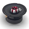 STX Audio X65.2R 6.5 Midrange Speaker, 850 Watts Max Power, 4 Ohm, 91 dB Sensitivity, Black Press Paper Cone for Car Audio with High Capacitor and Red Grills