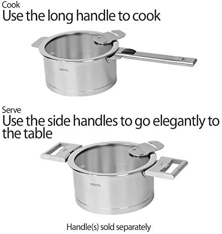 Cristel Strate F22QLKSA Stewpan, 4 quart, Silver