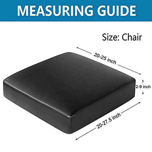 Nc Home Waterproof Pu Sofa Cushion Covers, Leather Rv Chair Seat Slipcover With Elastic Bottom Furniture Protector For Settee Seater Replacement, Washable Sofa Seat Slipcover (Small, Black) #TOP5