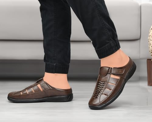 Image of Restroad Men's Synthetic Leather Sandals