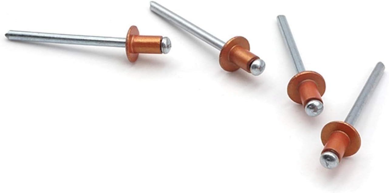 Viti Dadi, elementi di fissaggio, rivetti, rivetti 5x15/16/18/20/21/22/23/24/25 6x10 4.8x10x16mm Rivetto cieco aperto in acciaio alluminio dorato Rivetti a testa bombata Tirando i rivetti Decorazione