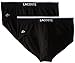 Lacoste Men's 2-Pack Colours Cotton Stretch Brief, Black, Large