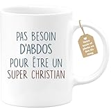 Capacité idéale : Ce mug humoristique de 330 ml est parfait pour savourer votre boisson préférée. Que vous soyez amateur de café, thé ou chocolat chaud, il saura accompagner vos pauses avec une touche de fun. Offrez-le en cadeau à un Christian qui n'a pas besoin de muscles pour être extraordinaire !
