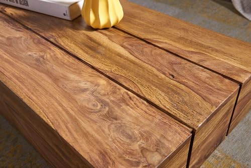 FineBuy Tavolino da caffè Legno Massello Sheesham