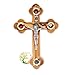 PHLG Wall hanging Olive Wood Crucifix / Cross made in the Holy Land by local Christian families. Wonderful wooden cross gift for any age or occasion (5.75