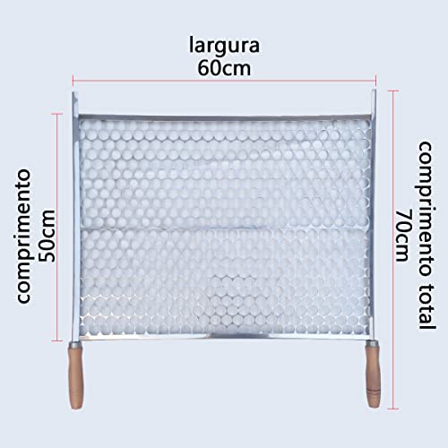 Grelha Tela Moeda de Inox para Churrasqueira Churrasco Top Grelha Peixe Carnes Frango Linguiça Refor