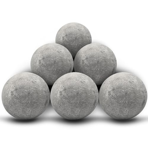 Zhenx Ceramic Fire Balls, 5 Inch, Set of 6 Round