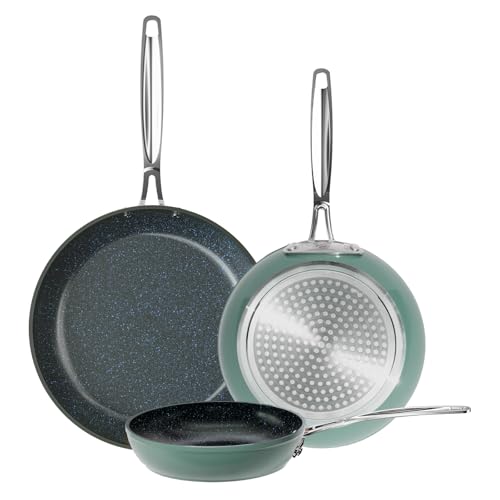 Image of Nuwave 3-Piece 8 inch, 10 inch, 12 inch Forged Lightweight Frying Pan Set