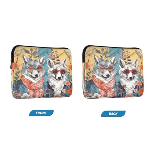 Funda para portátil de 13-14 pulgadas impermeable con diseño de lobos miniatura 2