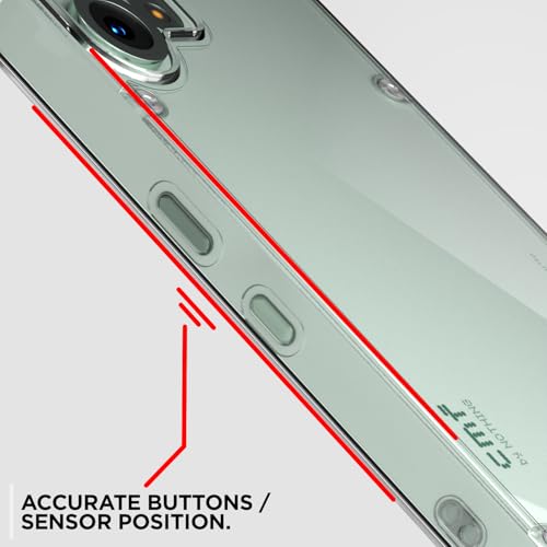 Image of Amazon Basics Back Cover for CMF Phone 2 Pro 5G PC + TPU Clear Transparent Raised Edges Shockproof Protective Phone Bumper Case(Transparent)