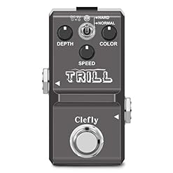 Clefly Pédale d’effet Nano Tremolo pour guitare True Bypass & Nano Trill - Les Beatles, Paul McCartney, John Lennon, RIngo Starr, George Harrison
