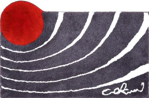 Grund COLANI Exklusiver Designer Badteppich 100% Polyacryl, ultra soft, rutschfest, ÖKO-TEX-zertifiziert, 5 Jahre Garantie, Colani 2, Badematte 70x120 cm, anthrazit