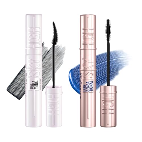 【セット】MAYBELLINE スカイハイ マスカラ ウォータープルーフ 06 よあけブルージュ ウ+スカイハイ マスカラ プライマー 01 ブラック 下地