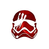 Trooper Helmet Stripes Sticker Vinyl Decal Notebook Car Laptop 5" x 5.5" (Red Holographic)
