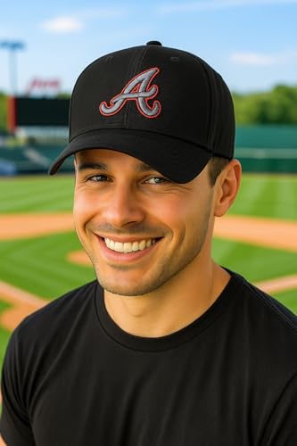 Gorra Atlanta Baseball negra MVP con logo bordado miniatura 3