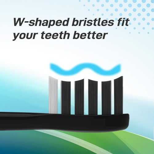 Mcuy Toothbrush Heads Replacement Compatible with Gleem Electric Toothbrush - Brush Heads Refills Compatible with Gleem, Black, 10 Count