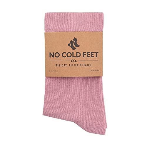 No Cold Feet Mid-Calf, Patterned, Colorful Socks For Men For Dress, Casual, Formal, Wedding, Groomsmen, Comfortable, Fun, Cool, Fashion, Novelty Socks, Solid Dusty Rose #TOP2