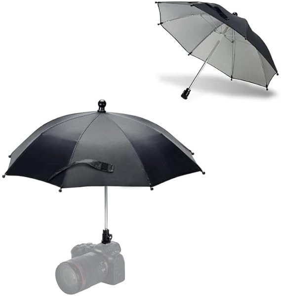 JJC Camera Hot Shoe Umbrella, Sunshade Rain Cover Portable Weatherproof