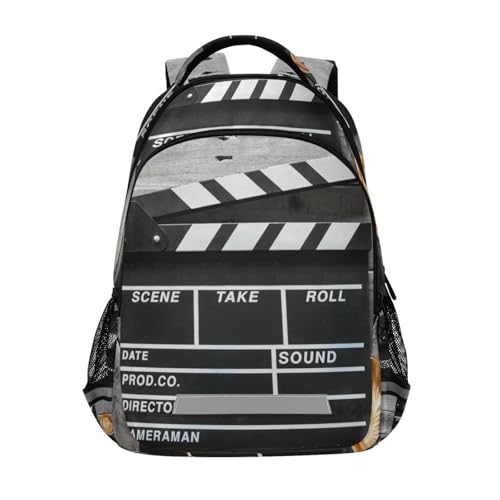 Yopersonalizes Mochila para niños y niñas, tablilla de película, café, mochilas escolares para primaria, escuela secundaria, mochila para adolescentes