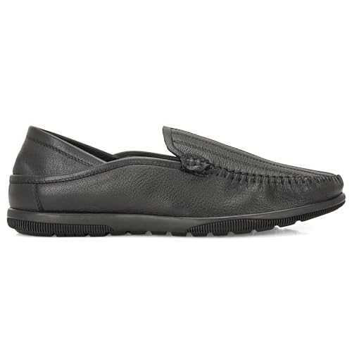 Image of Blue Leather by Centrino Genuine Leather Slip-On Men's Formal Shoe |Stylish with Soft Cushioned Insole |Trendy Non Lace-Up Design |Durable Leather with Anti-Skid Sole | Perfect for Formal Wear (4033)