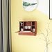 Tangkula Wall Mounted Table, Multi-Function Wall Mount Laptop Desk, Home Office Computer Desk with Storage Area, Wall Desk (Brown)