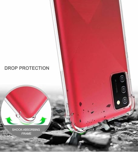 Image of BOXXO Flexible Back Cover for Samsung Galaxy M02s | Back Cover Transparent Clear Shockproof Case Four Corner Protection | Slim Protective Mobile Phone Cover for Samsung Galaxy M02s