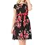 Hdr01395 Floral Black Red