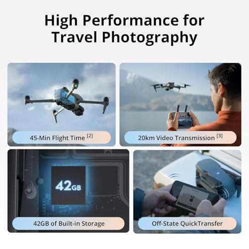 Image of DJI Air 3S Fly More Combo (RC 2 Screen Remote) Drone with 1 inch CMOS Wide-Angle & Medium Tele Camera, 4K /60fps, Omnidirectional Sensing, Smart RTH, 3 Battery Bundle with Deco Gear Accessories & Software
