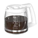 12-Cup Coffee Pot Replacement Compatible with Cuisinart Coffee Maker Models SS-12, SS-15, SS-16, DCC-1100BK, DCC-1200, DCC-2650, CHW-12P1, DGB-400, DGB-550BK, DGB-550BK1, DGB-625BC and DGB-700BC White