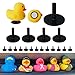 TEYOUYI 20pcs Duck Plug - Rubber Duck Mount,Flock Locker Rubber Duck Holder for Jeep Dash and Fixed Display,Gift for Jeep Lover,Blackï¼ˆExcluding Rubber Duckï¼‰