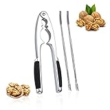 1 Pieza de Cascanueces y 2 Piezas de Tenedores de Acero Inoxidable, Cascanueces,Mango de Silicona...