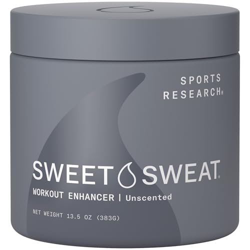 Sweet Sweat Unscented 'Workout Enhancer' Gel - Maximize Your Exercise & Sweat Faster - 13.5oz Jar (Unscented)
