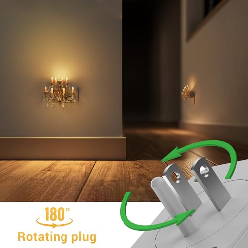 Image of L LOHAS LED Night Lights Plug into Wall,Crystal Chandelier Candle,Vintage