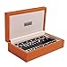 Silverman & Co. Double 6 Large Black Domino Set - Orange Case