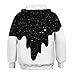 CHAOS MONKEY Unisex Galaxy Milk Dripping Boy Girl Hoodies for Kids 3d Print Graphic Sweatshirts Pullover with Pocket for 5-14 Years