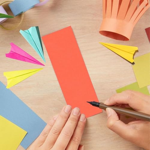 Image of CVANU Premium A4 Color Paper Sheets Okaya Orange 120 GSM Color Art Papers for Kids DIY Arts and Crafts| Scrapbooking| Card Making (Pack of 75)