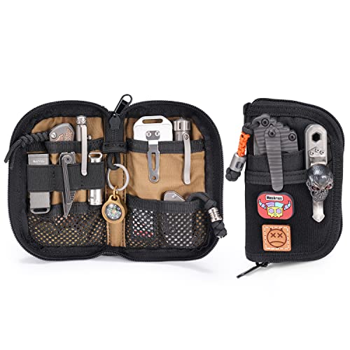 Viperade Ve10 Tool Pouch, Edc Pocket Organizer For Men, Small Edc Organizer Pouch With 7 Pockets, Edc Pouch Organizer Utility Pouch For Multitools, Nylon Compact Organizer Black #TOP8
