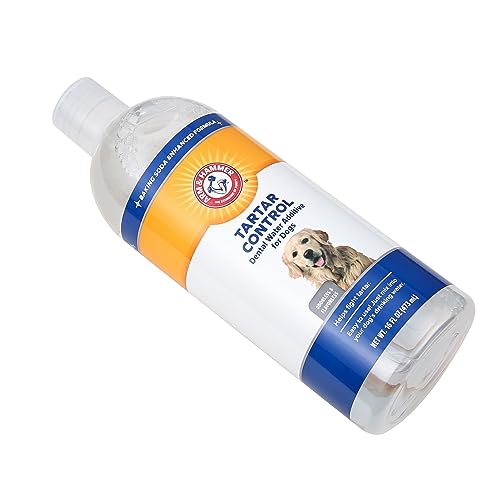 Image of Arm & Hammer Clinical Care Dental Rinse for Adult Dogs, Odorless Flavorless Water Additive for Daily Plaque, Tartar, and Bad Breath Control, Baking Soda Enhanced Formula, 16 Fl Oz (Pack of 2)