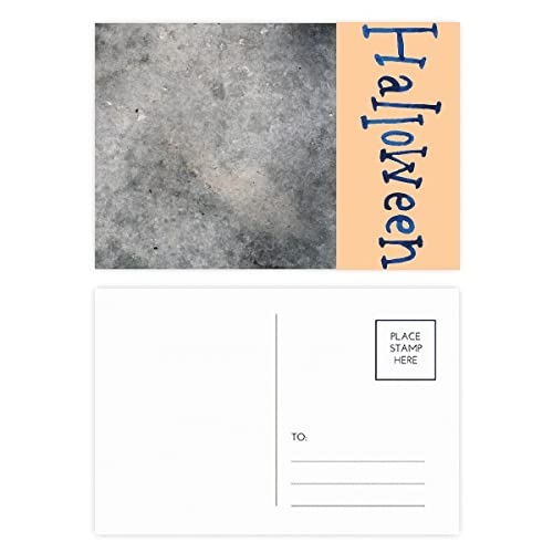 Cartes postales d'Halloween effet marbre noir lot de 20 pour correspondance de fête automne