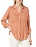 TOM TAILOR Damen 1033593 Soft Bluse mit Brusttaschen, 30670 - Canyon Sunset Red Melange, 44