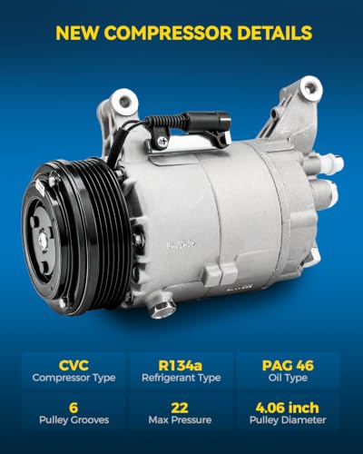 Image of PHILTOP C1847 Air Conditioner AC Compressor with Clutch for Mini Cooper 2002-2007, 2008 1.6L